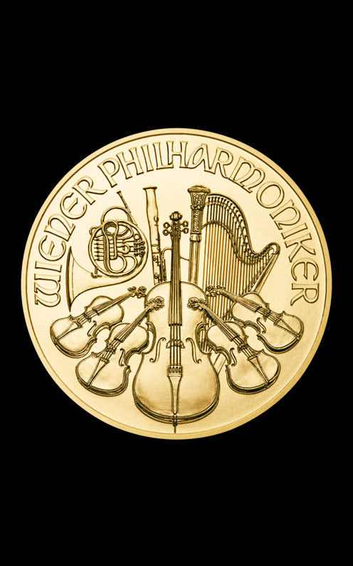 Moneda din aur Filarmonica 1/4 uncie