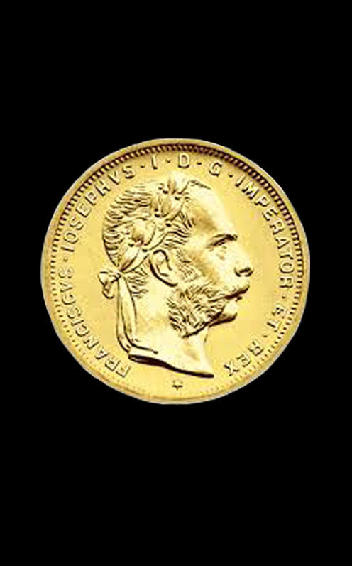Moneda Aur 8 Guldeni Franz Josef