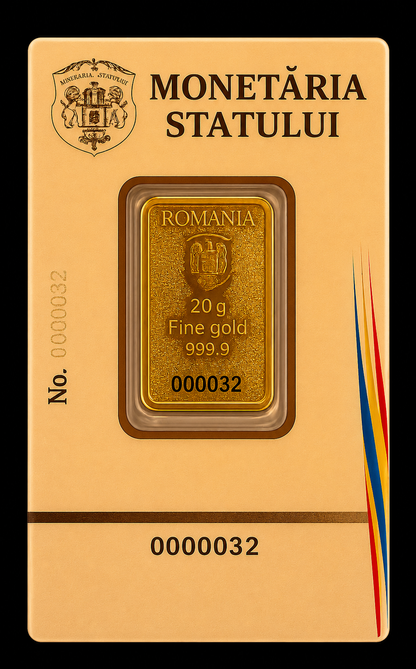 Lingou Aur 24K – Monetăria Statului, 20g