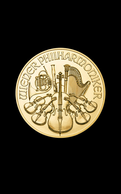 Moneda din aur Filarmonica 1/2 uncie