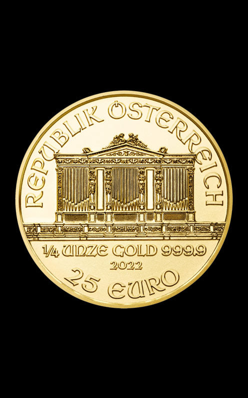 Moneda din aur Filarmonica 1/4 uncie