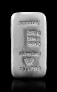 250 g Metalor silver bar