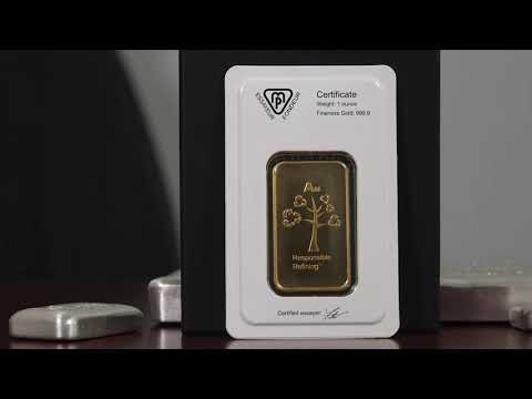 1 ounce (31.10 gram) bar, 999.9 purity, Metalor Switzerland