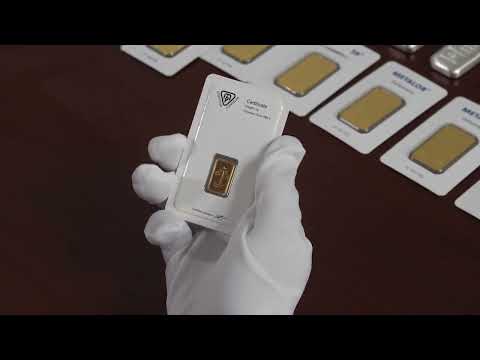 2 gram bar, 999.9 purity, Metalor Switzerland