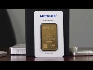 100 gram gold bar, 999.9 purity, Metalor Switzerland