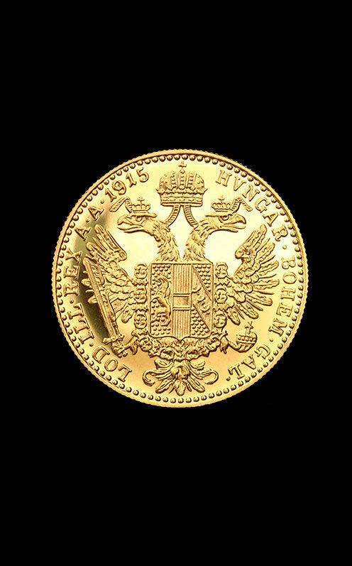 Moneda din aur 1 Ducat Franz Iosef deteriorata - verso