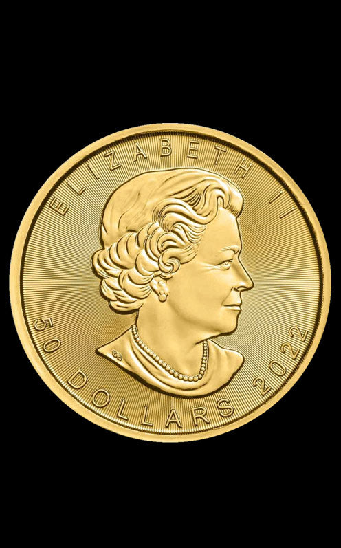 Moneda din aur Canada 1 uncie - verso