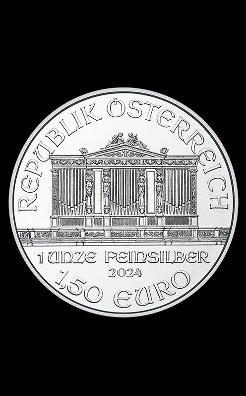 Moneda din argint 1 uncie Filarmonica din Viena - fata