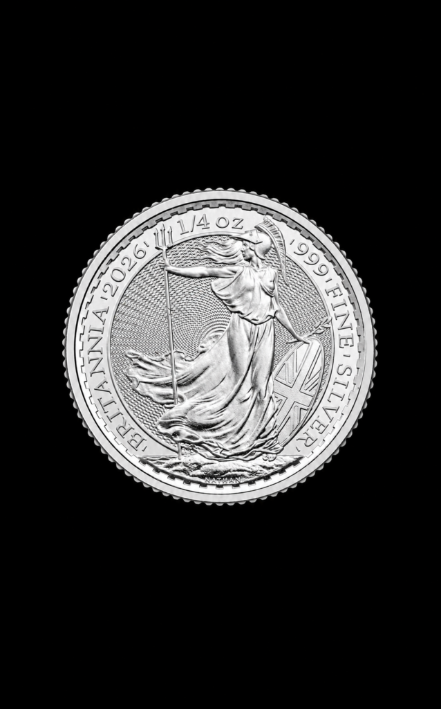 Monedă de Argint Britannia 1/4 uncie