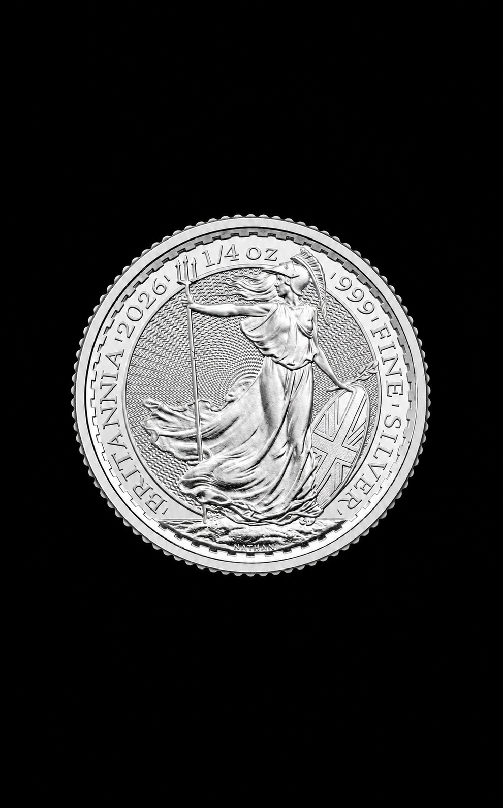 Monedă de Argint Britannia 1/4 uncie